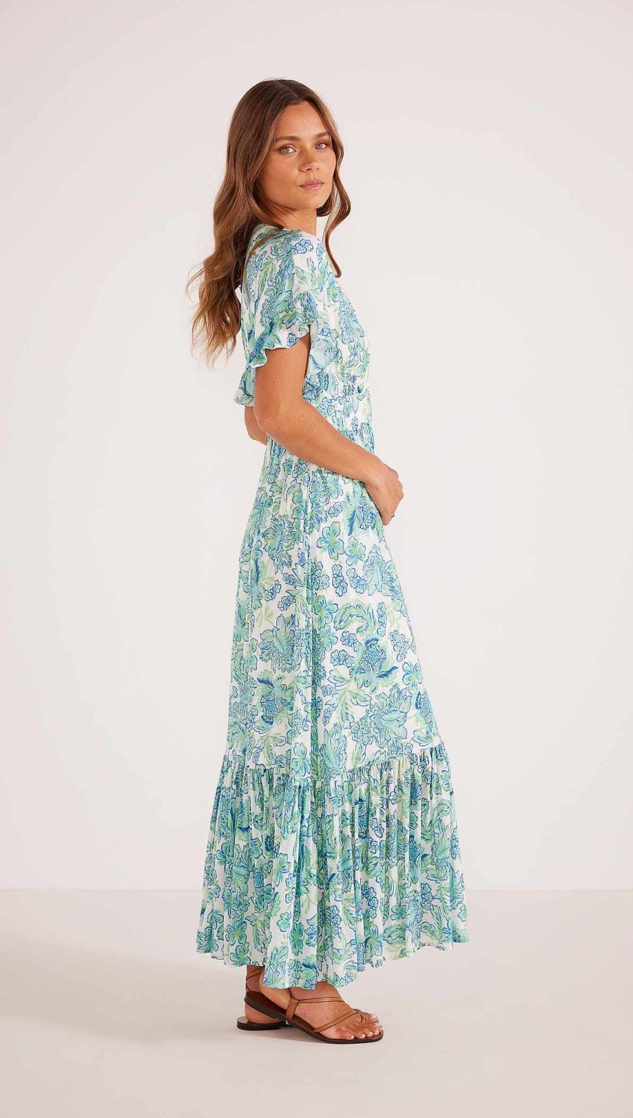 Dresses MINKPINK | Alessia Midi Dress Blue Floral