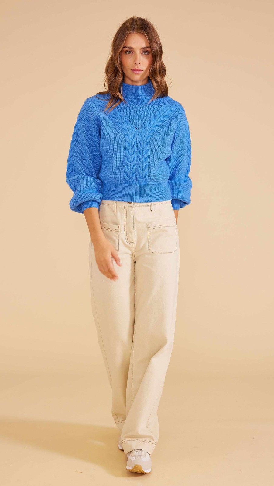 Clothing MINKPINK | Stella Knit Jumper Cobalt