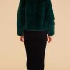 Clothing MINKPINK | Naomi Faux Fur Jacket Dark Green