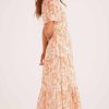 Dresses MINKPINK | Malia Midi Dress White/Coral