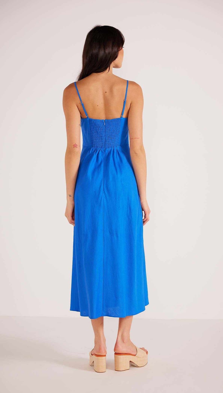 Dresses MINKPINK | Florence Rikrak Midi Dress Cobalt