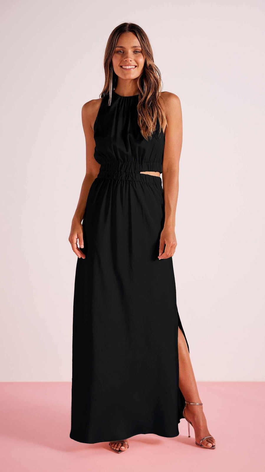 Dresses MINKPINK | Finlay Satin Gown Black