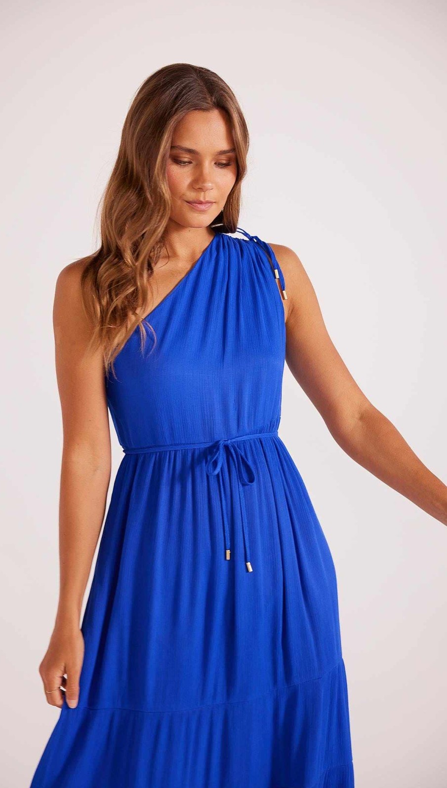 Dresses MINKPINK | Kameo One Shoulder Maxi Dress Cobalt