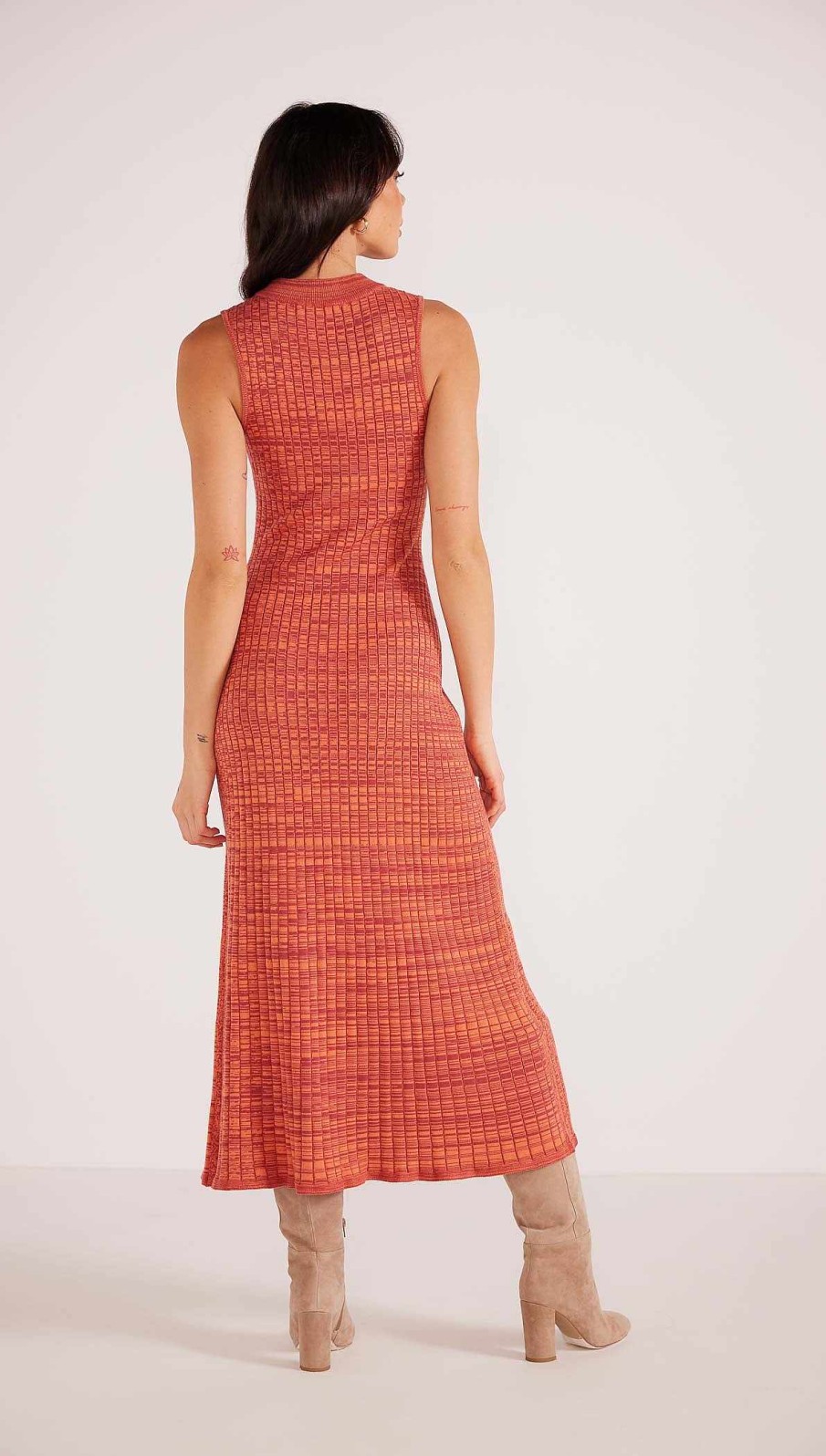 Clothing MINKPINK | Raphael Knit Midi Dress Amber