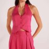 Clothing MINKPINK | Fabella Halter Neck Vest Orchid