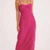 Dresses MINKPINK | Keela Plisse Midi Dress Berry