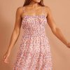 Clothing MINKPINK | Santa Marta Midi Dress Pink Ditzy Floral