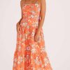 Dresses MINKPINK | Leilani Midaxi Dress Coral/Floral