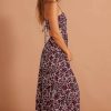 Clothing MINKPINK | Costera Maxi Sundress Brown Abstract