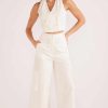 Clothing MINKPINK | Lottie Halter Neck Vest White