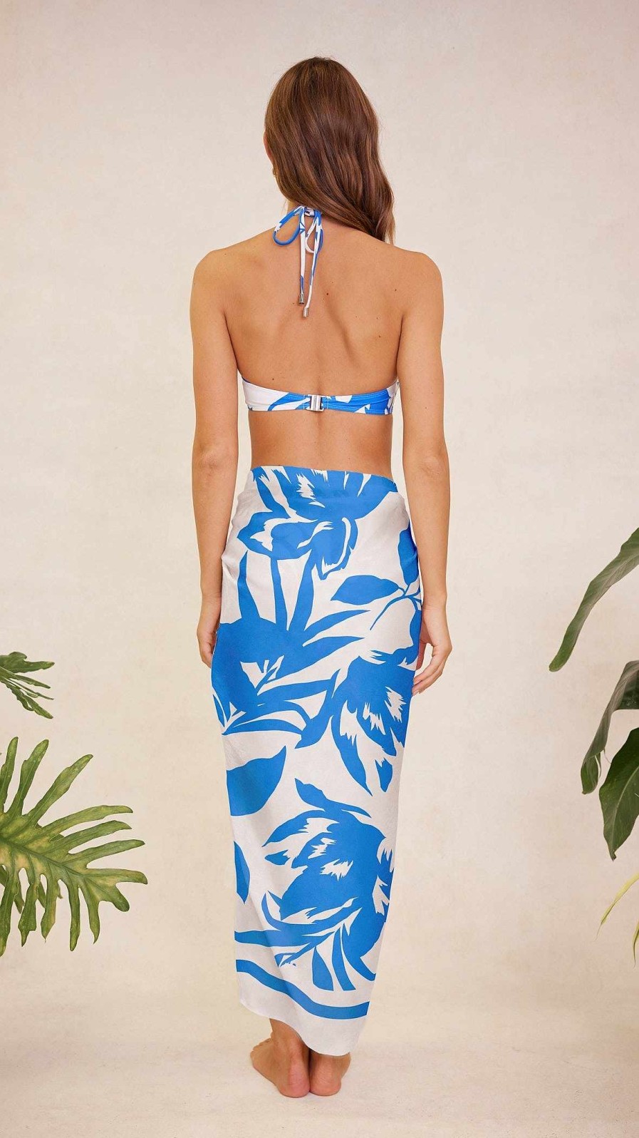 Clothing MINKPINK | Raven Sarong Blue Floral