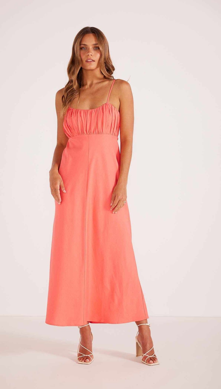 Dresses MINKPINK | Lila Ruched Slip Dress Pink