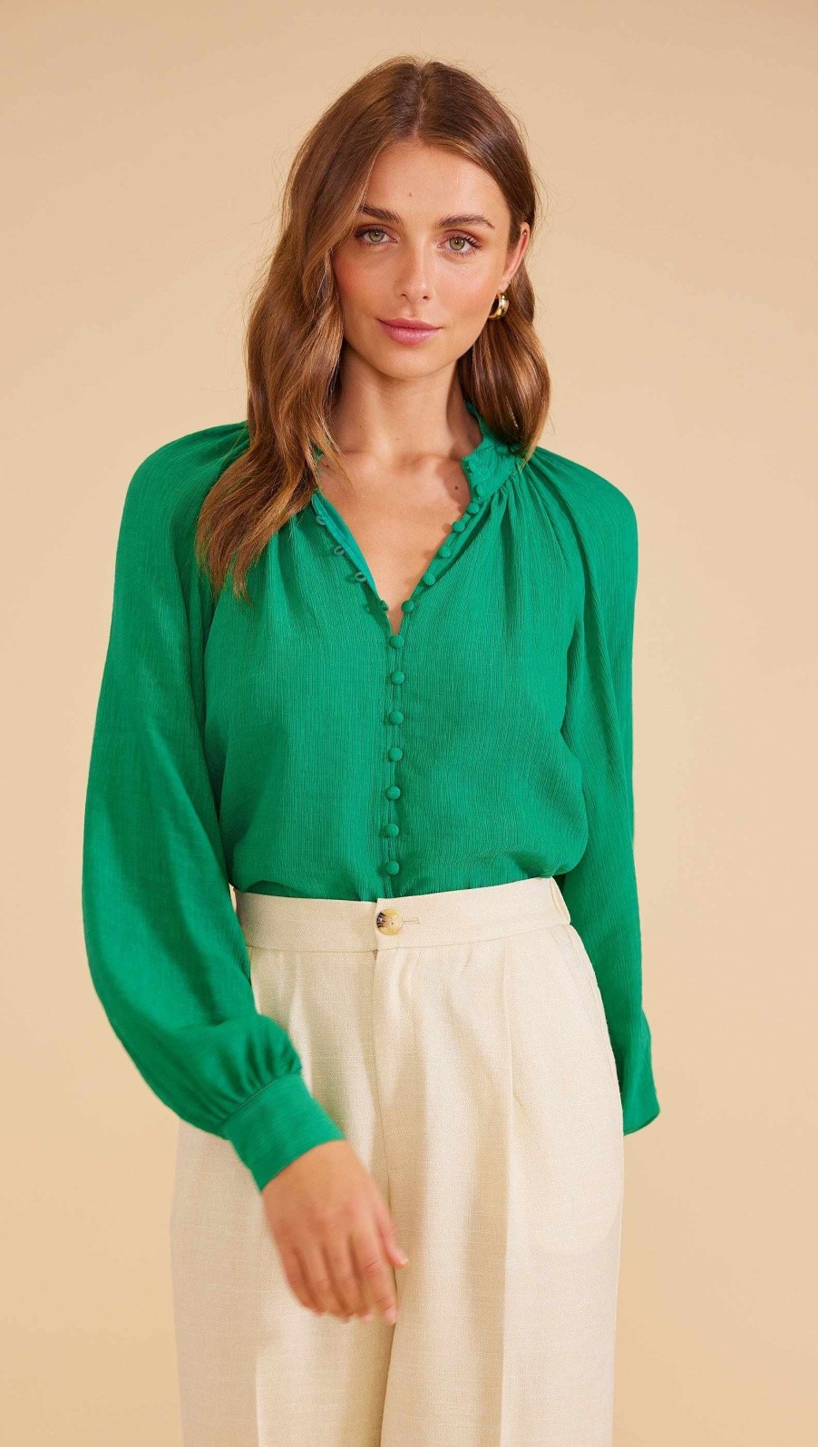 Clothing MINKPINK | Eleanor Blouse Green