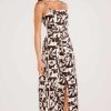 Dresses MINKPINK | Joan Strappy Midi Dress Brown Floral