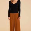 Clothing MINKPINK | Nora Twist Front Knit Top Black