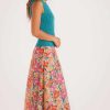 Clothing MINKPINK | Valla Midi Skirt Pink/Floral