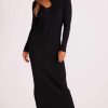 Dresses MINKPINK | Amber Cut Out Knit Midi Dress Black