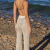 Clothing MINKPINK | Balmy Crochet Knit Pants Cream