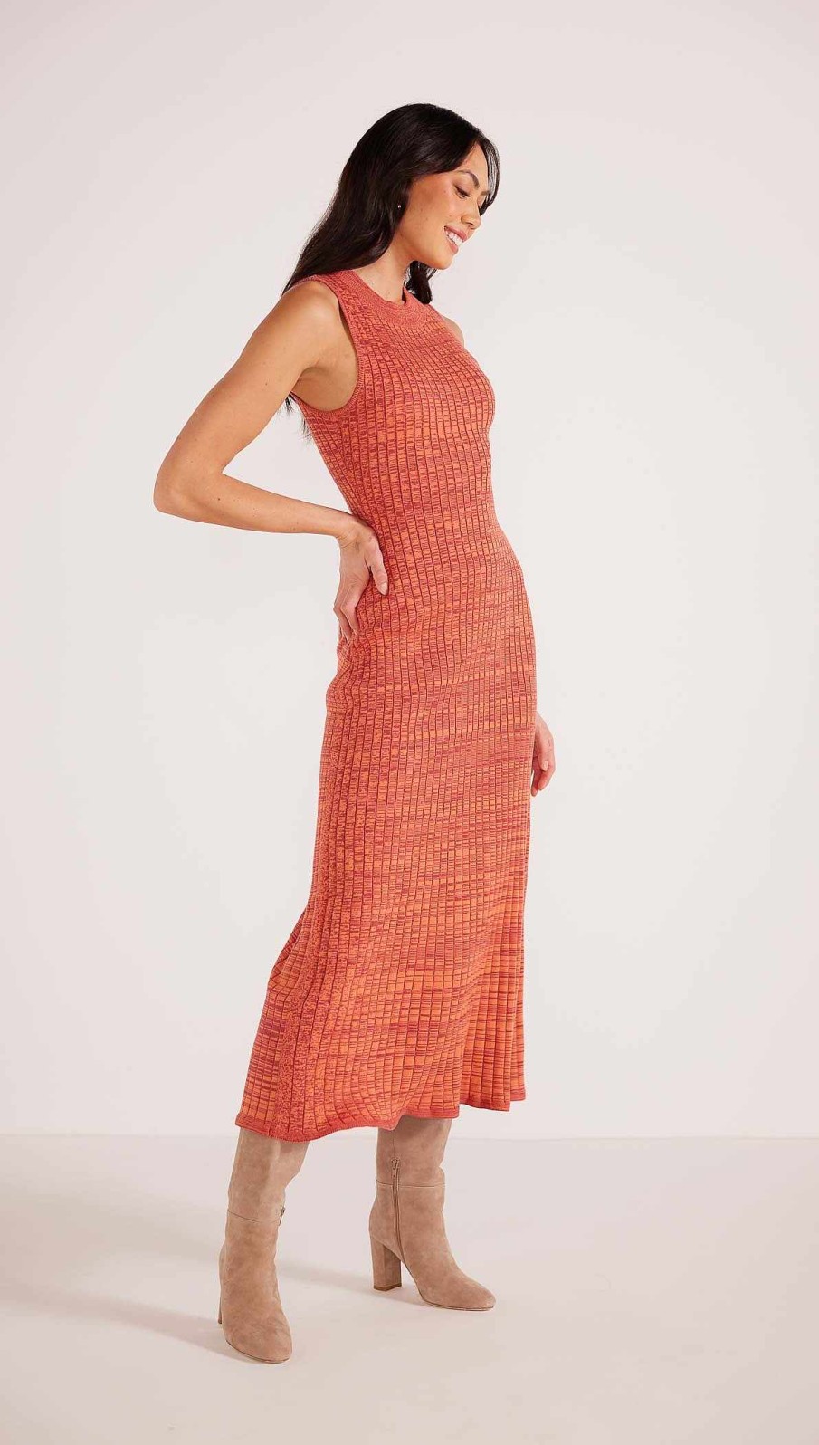 Dresses MINKPINK | Raphael Knit Midi Dress Amber