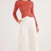 Clothing MINKPINK | Raphael Twist Knit Top Amber