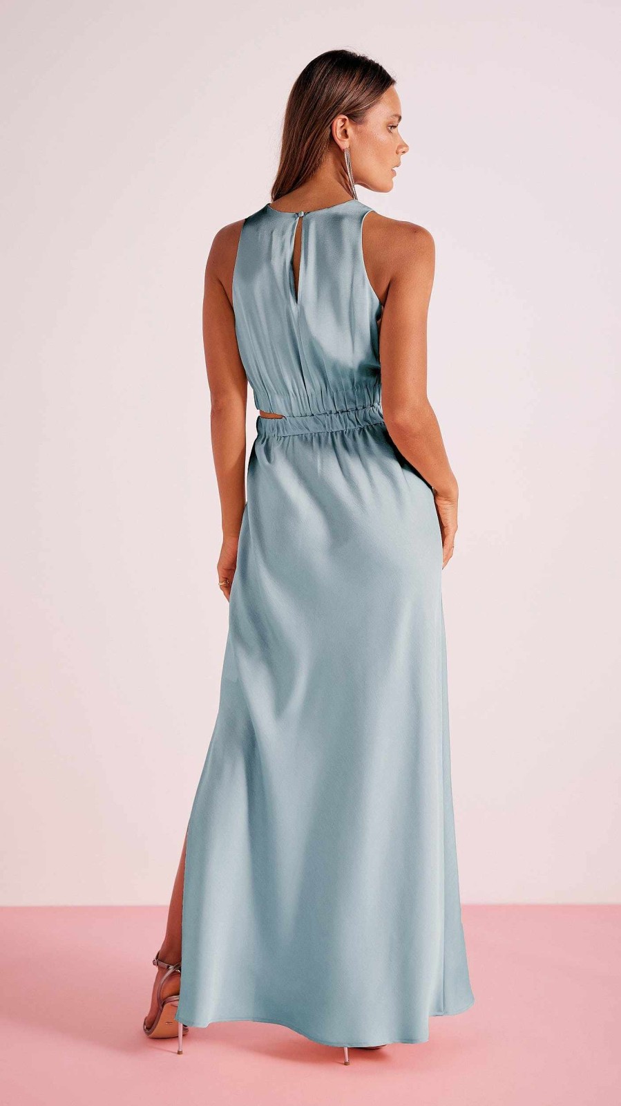 Dresses MINKPINK | Finlay Satin Gown Blue