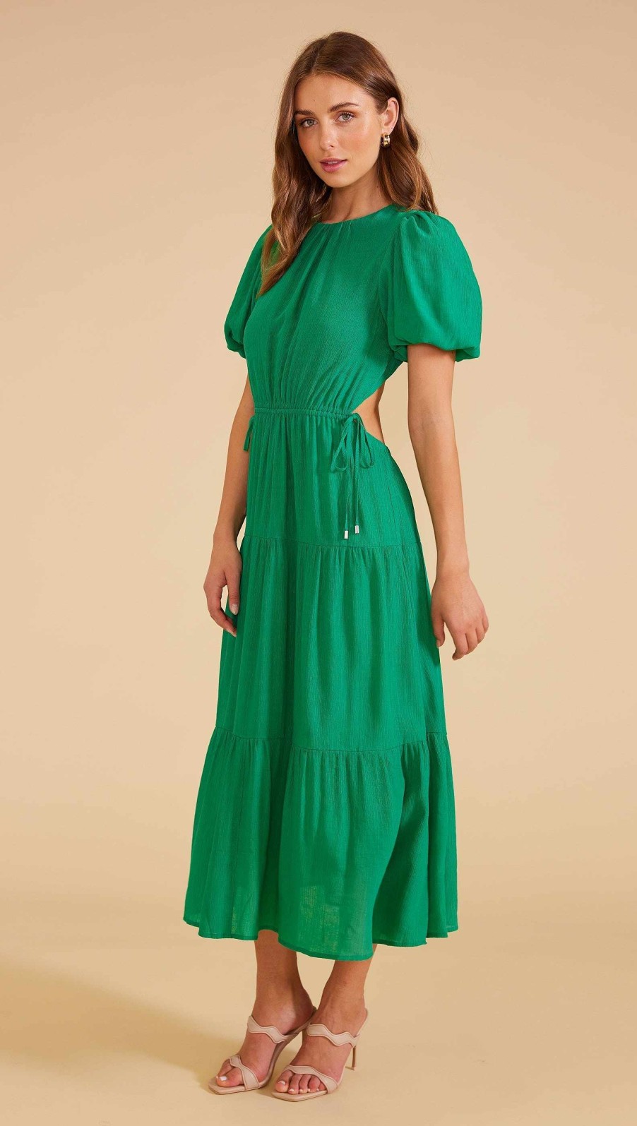 Dresses MINKPINK | Eleanor Open Back Midi Dress Green