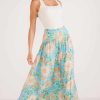 Clothing MINKPINK | Evelyn Maxi Skirt Mint/Floral