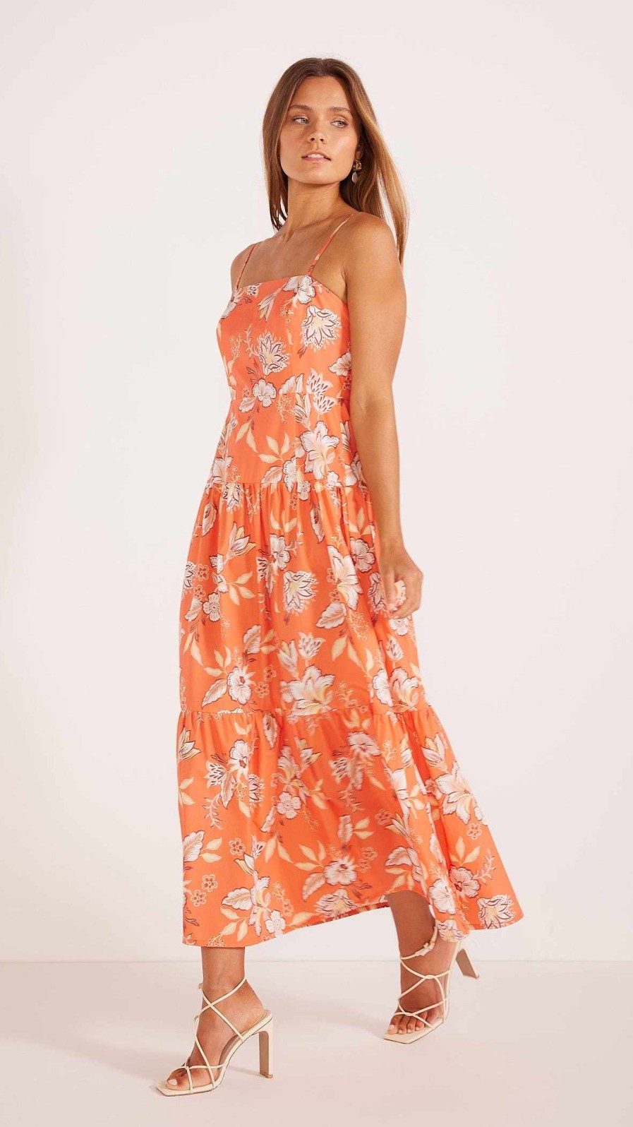 Dresses MINKPINK | Leilani Midaxi Dress Coral/Floral