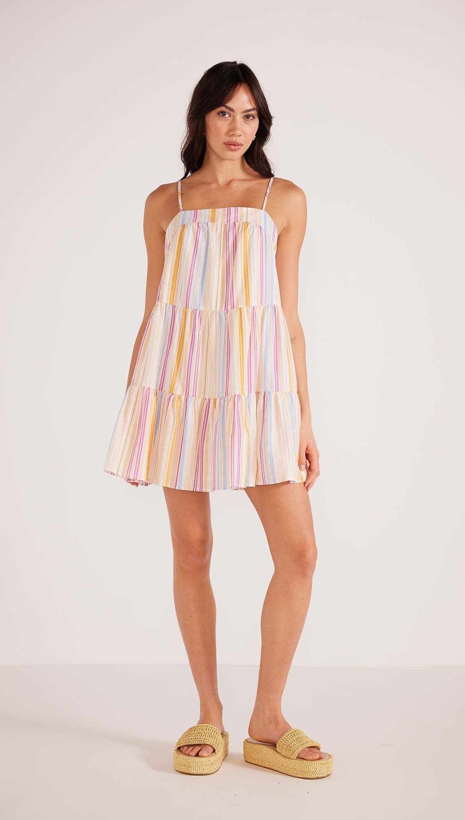 Dresses MINKPINK | Carlotta Mini Dress Pink Stripe