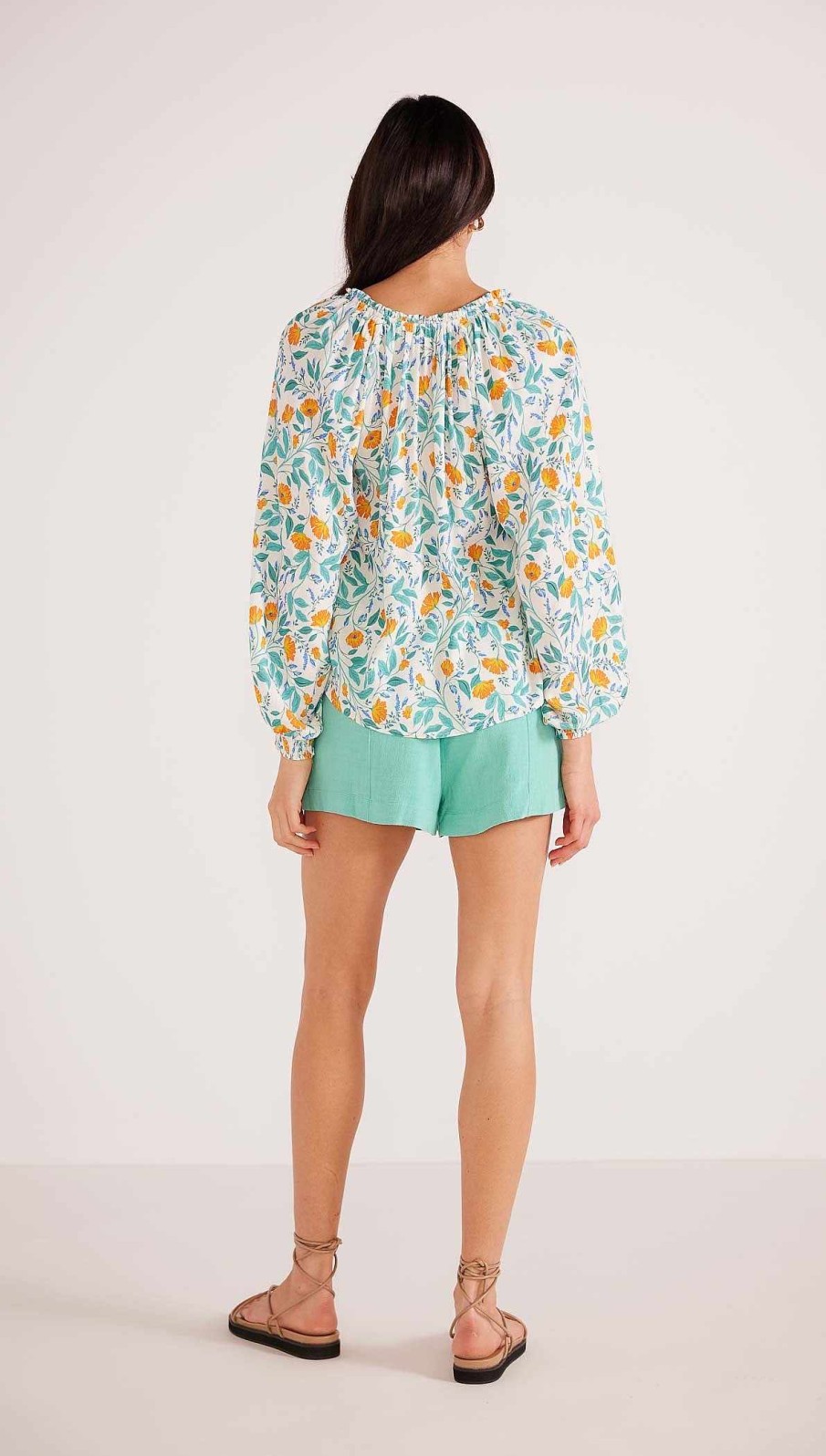 Clothing MINKPINK | Bonnie Long Sleeve Blouse Garden Vine