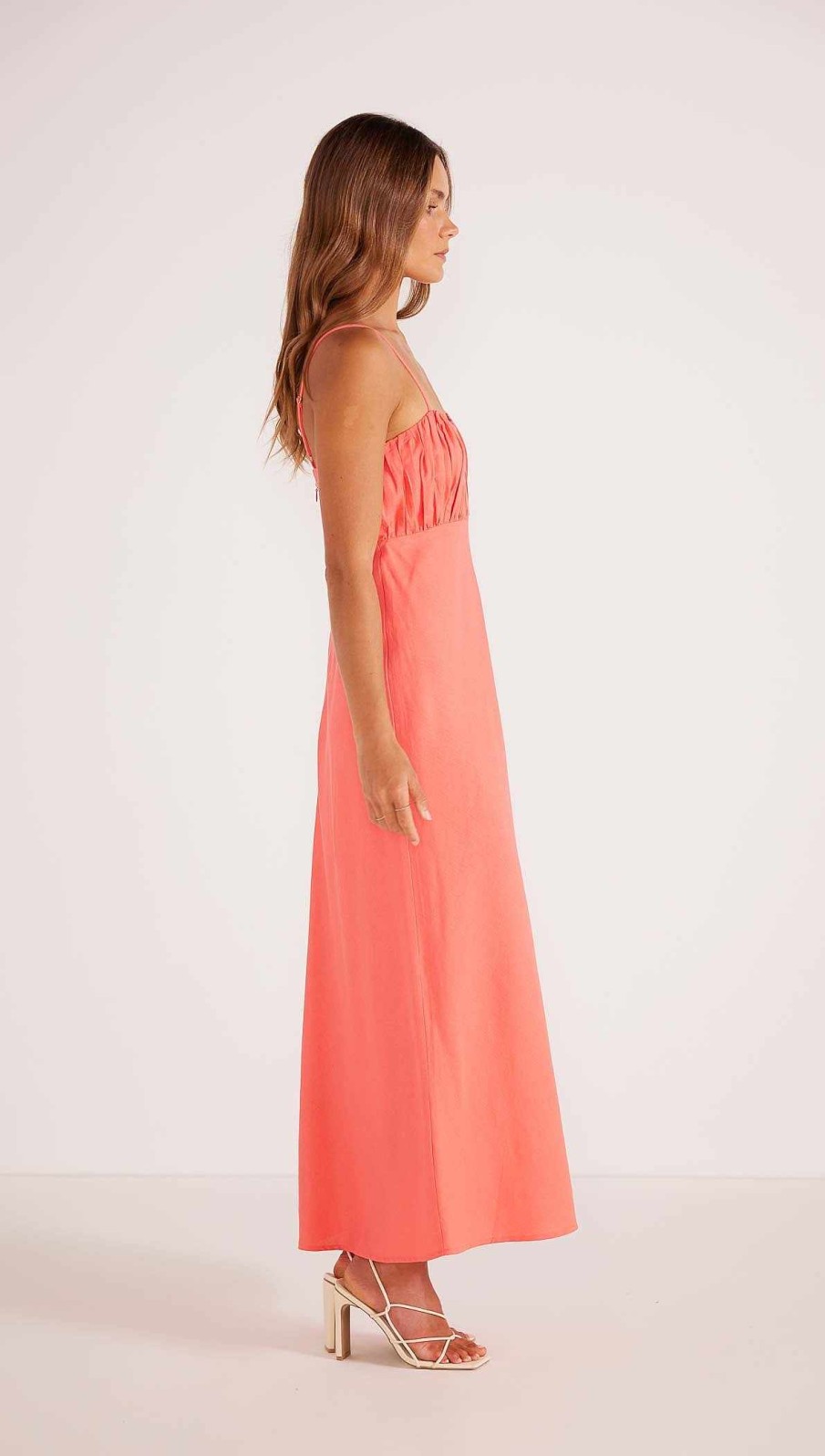 Dresses MINKPINK | Lila Ruched Slip Dress Pink