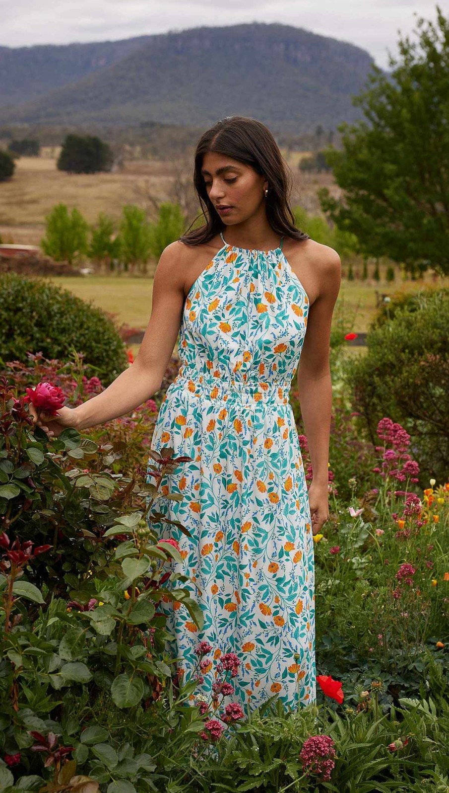 Dresses MINKPINK | Bonnie Halter Midi Dress Garden Vine