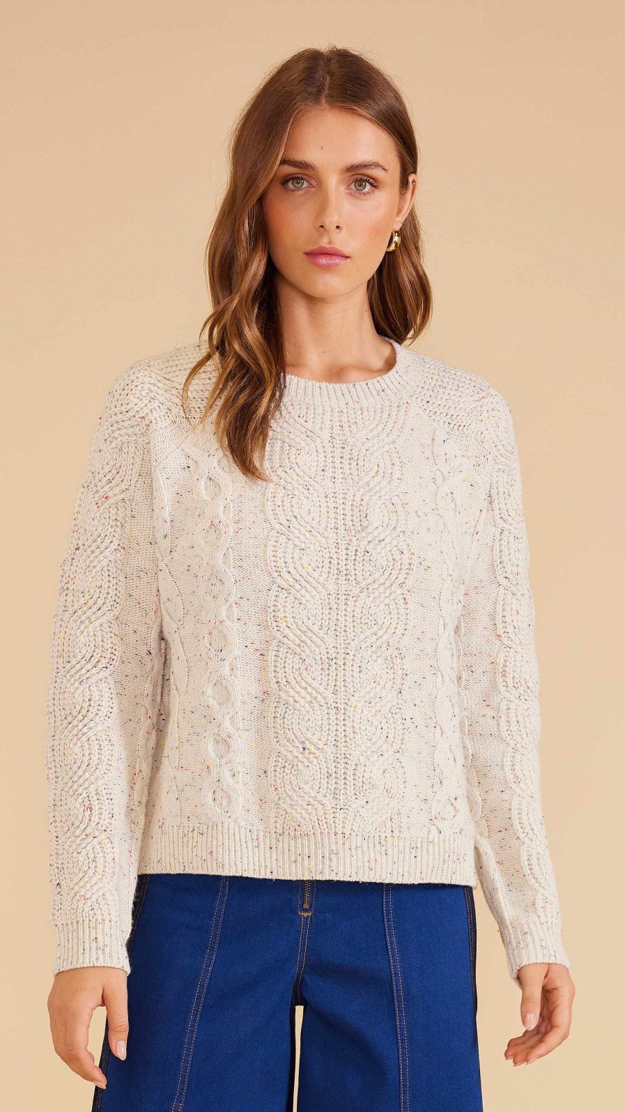 Clothing MINKPINK | Lydia Wool Blend Knit Jumper Natural