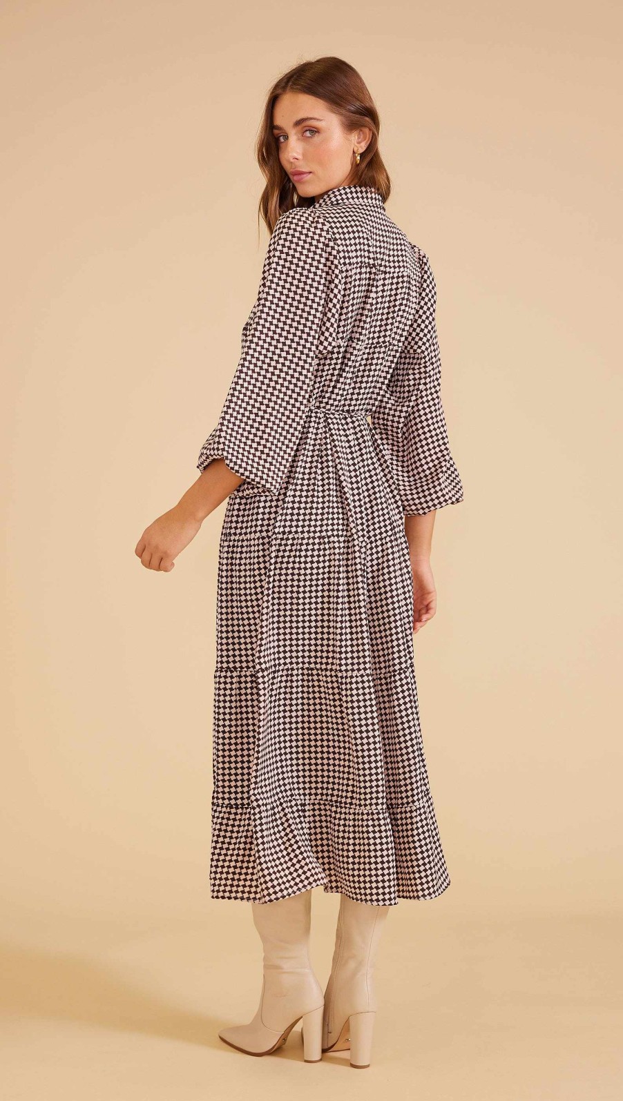 Dresses MINKPINK | Quinley Midi Dress Quinley Check