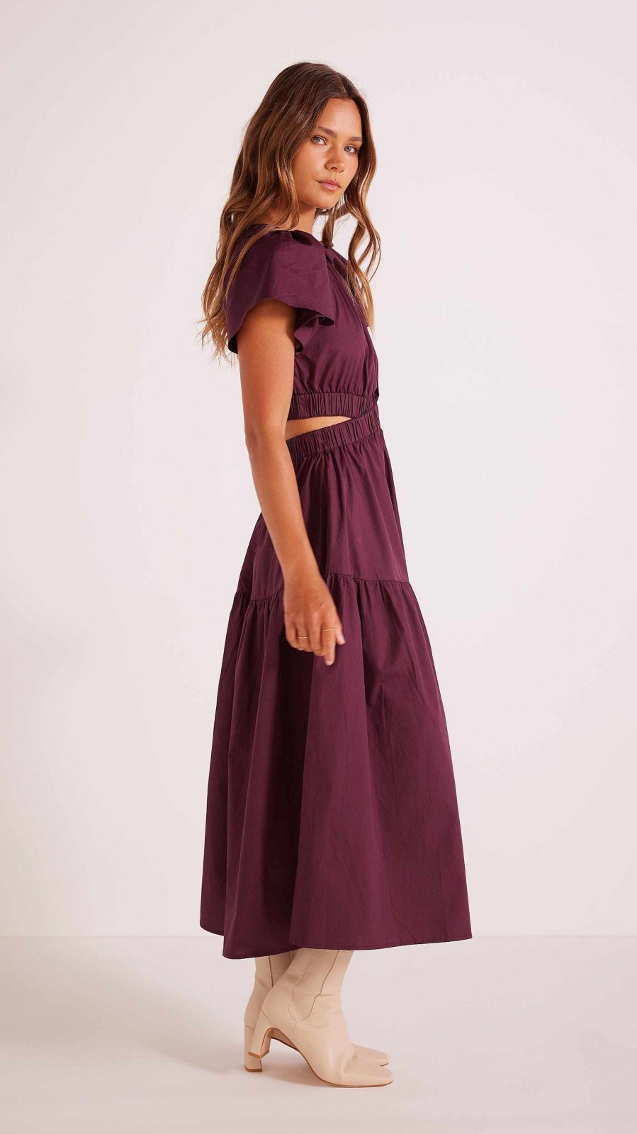 Dresses MINKPINK | Allegra Cut Out Midi Dress Purple Allegra Purple