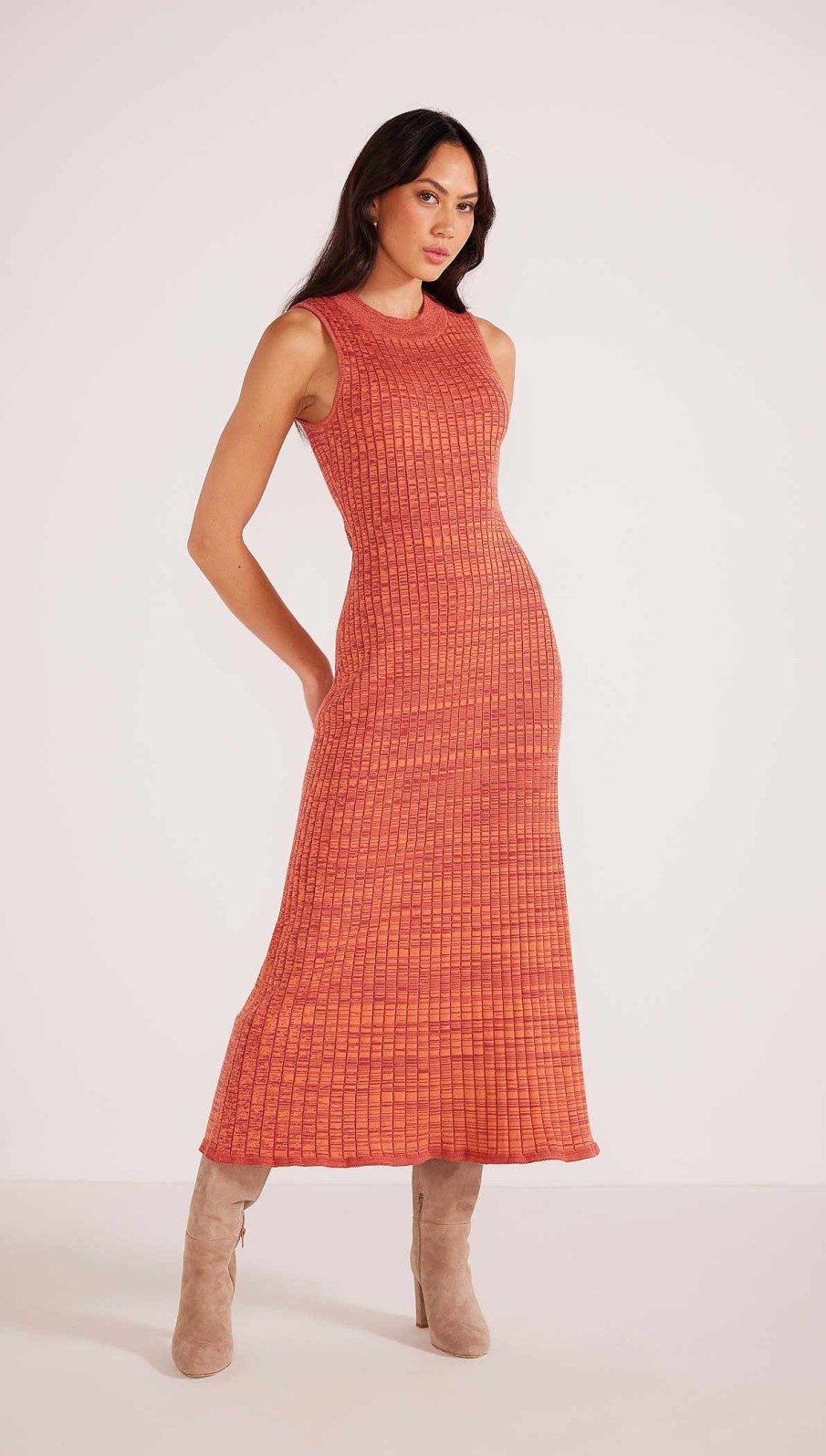 Clothing MINKPINK | Raphael Knit Midi Dress Amber