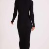 Clothing MINKPINK | Amber Cut Out Knit Midi Dress Black