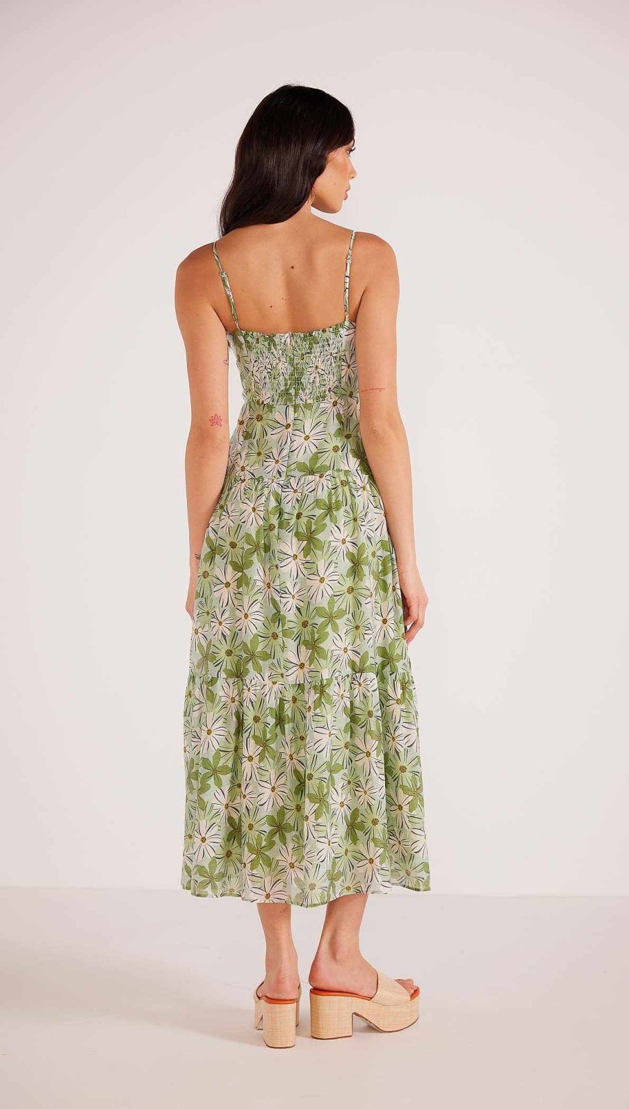 Dresses MINKPINK | Margaux Maxi Dress Green/White Floral