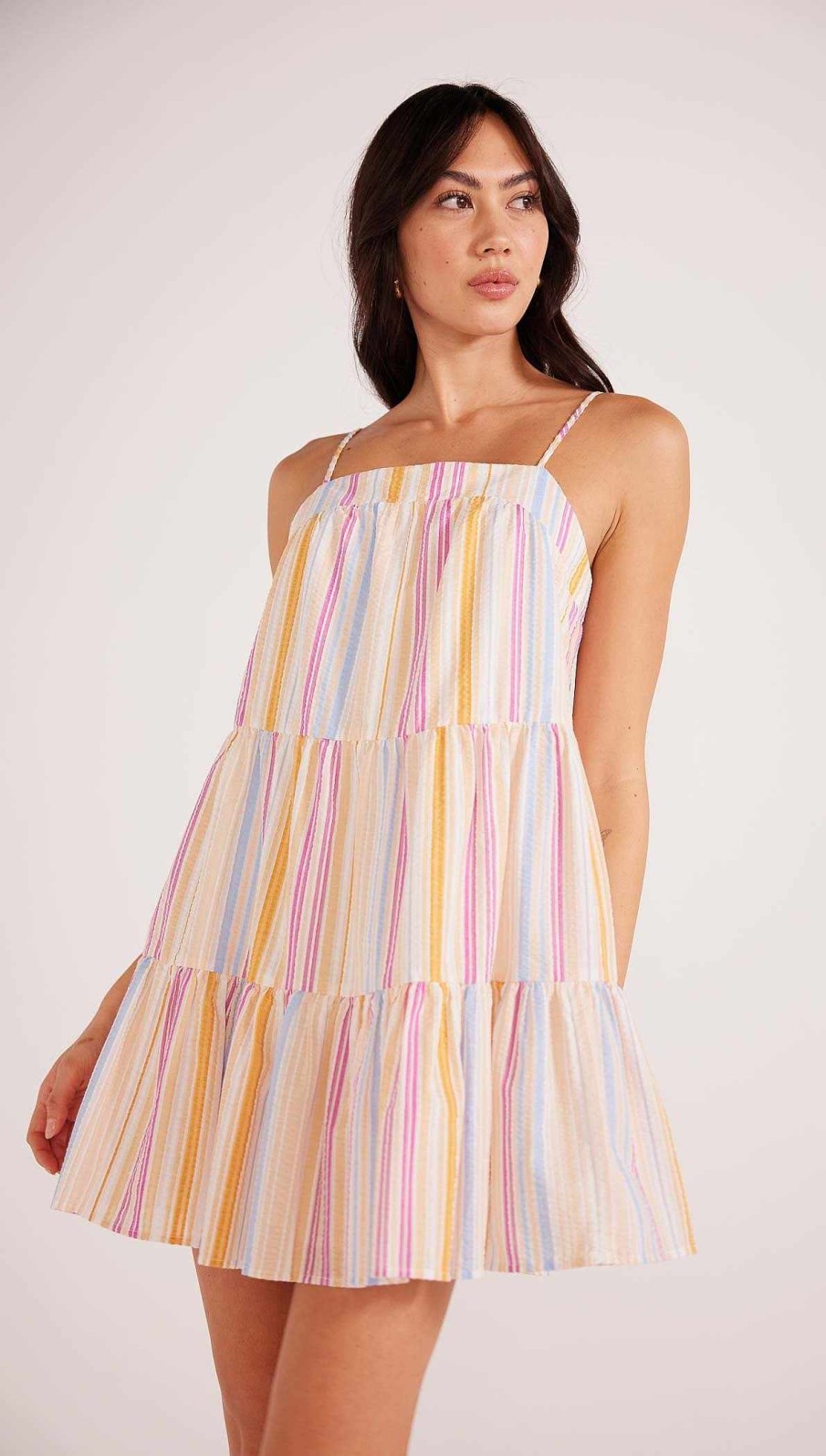 Dresses MINKPINK | Carlotta Mini Dress Pink Stripe