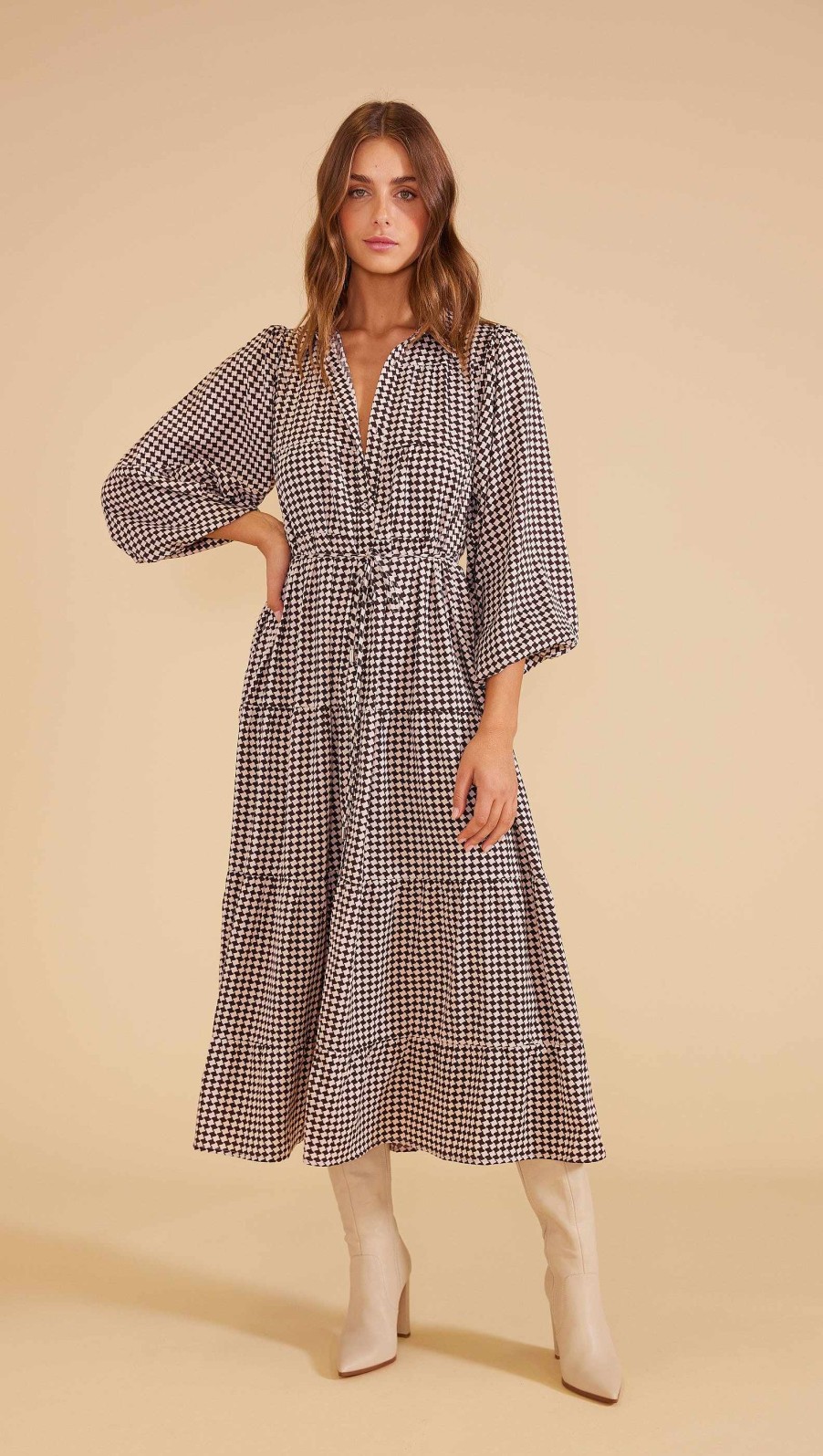 Dresses MINKPINK | Quinley Midi Dress Quinley Check