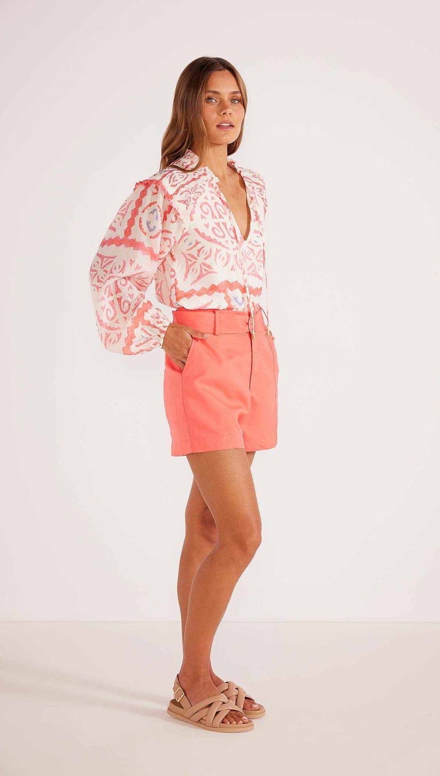 Clothing MINKPINK | Lila Belted Short Pink