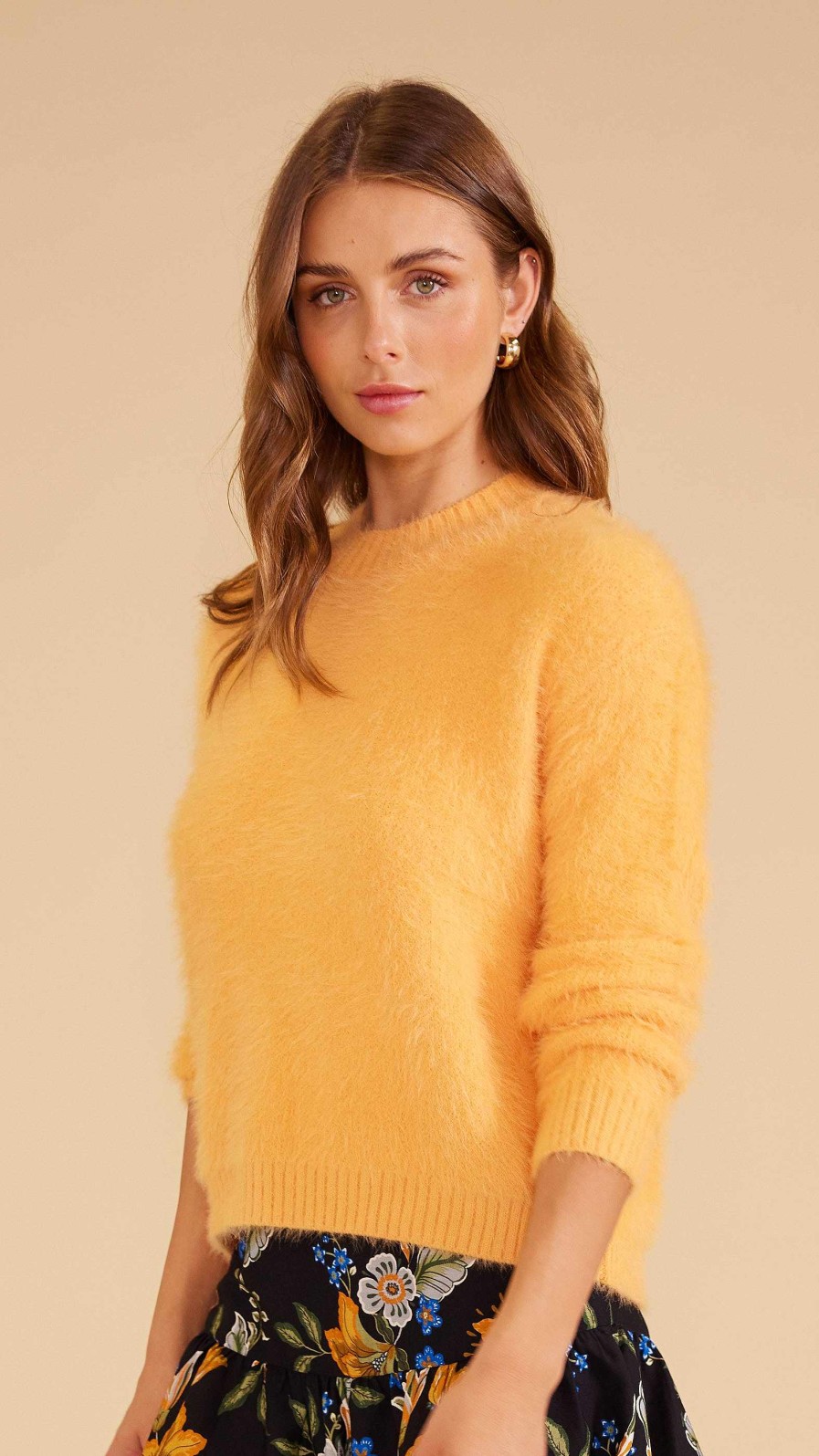 Clothing MINKPINK | Freya Knit Jumper Mango