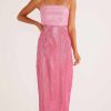 Dresses MINKPINK | Vida Lurex Midi Dress Pink