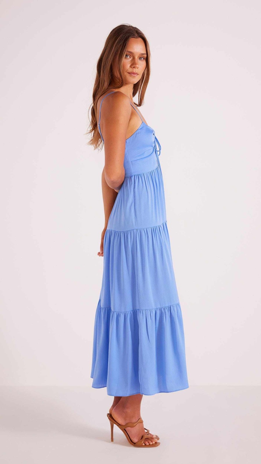 Dresses MINKPINK | Solana Satin Midi Dress Cornflower