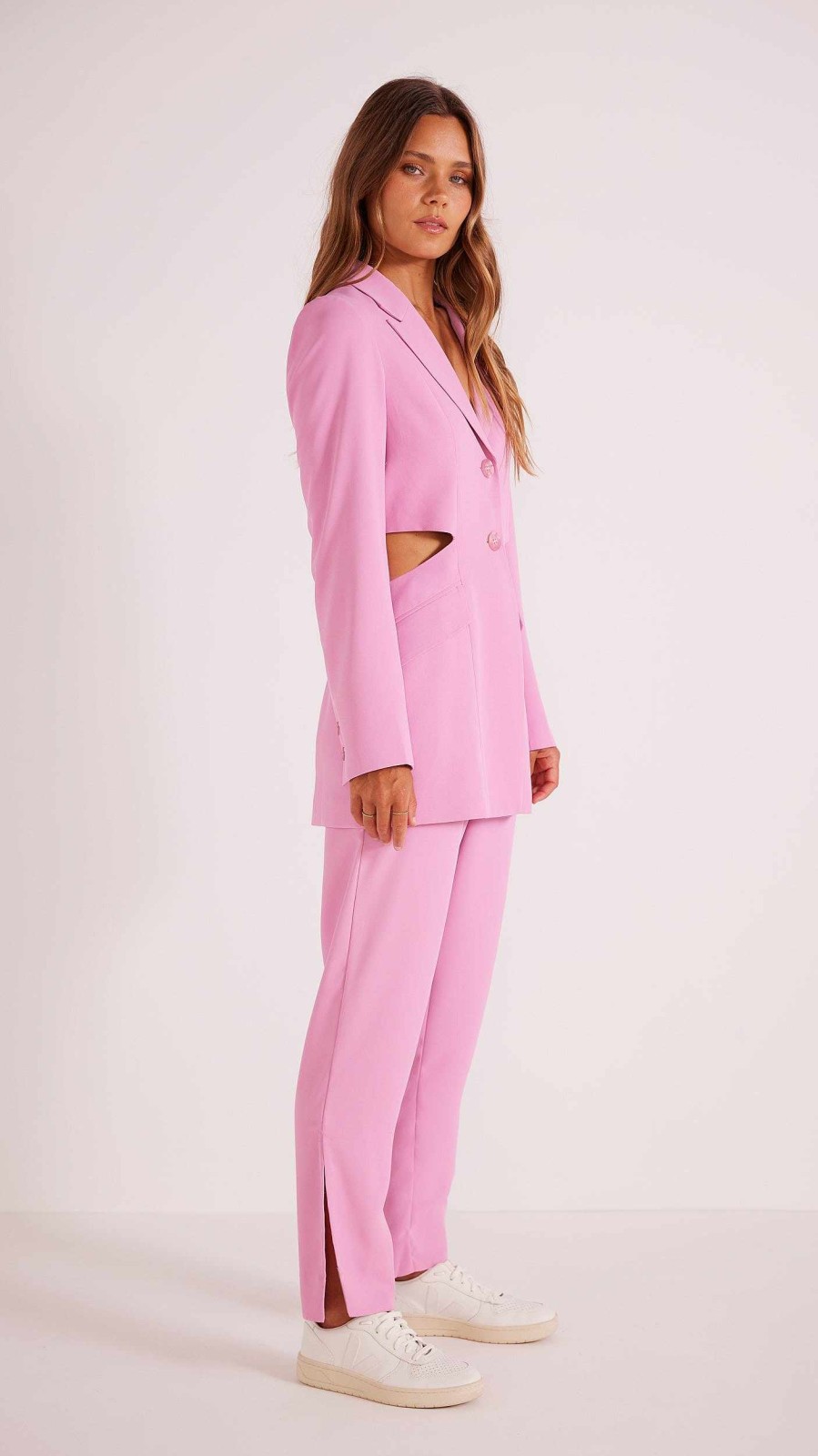 Clothing MINKPINK | Allie Cut Out Blazer Pink