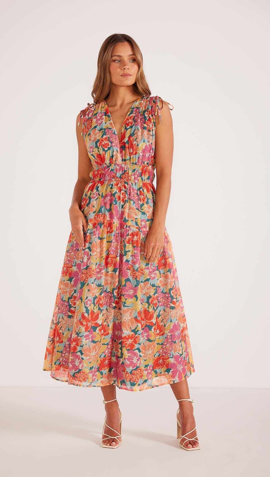 Dresses MINKPINK | Valla Midaxi Dress Pink/Floral