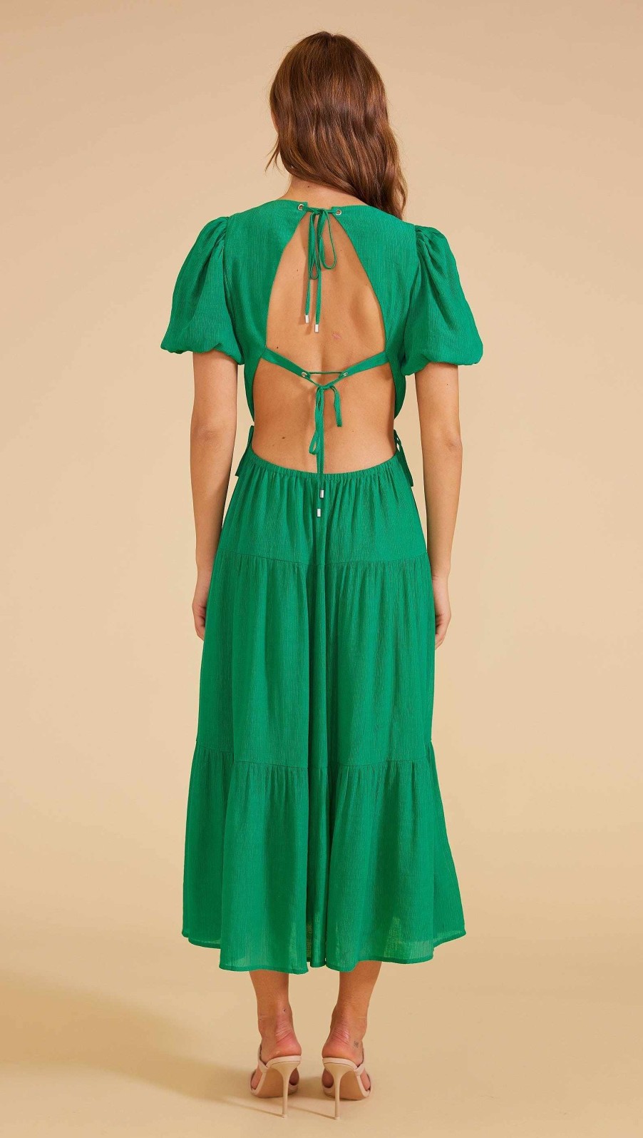 Dresses MINKPINK | Eleanor Open Back Midi Dress Green