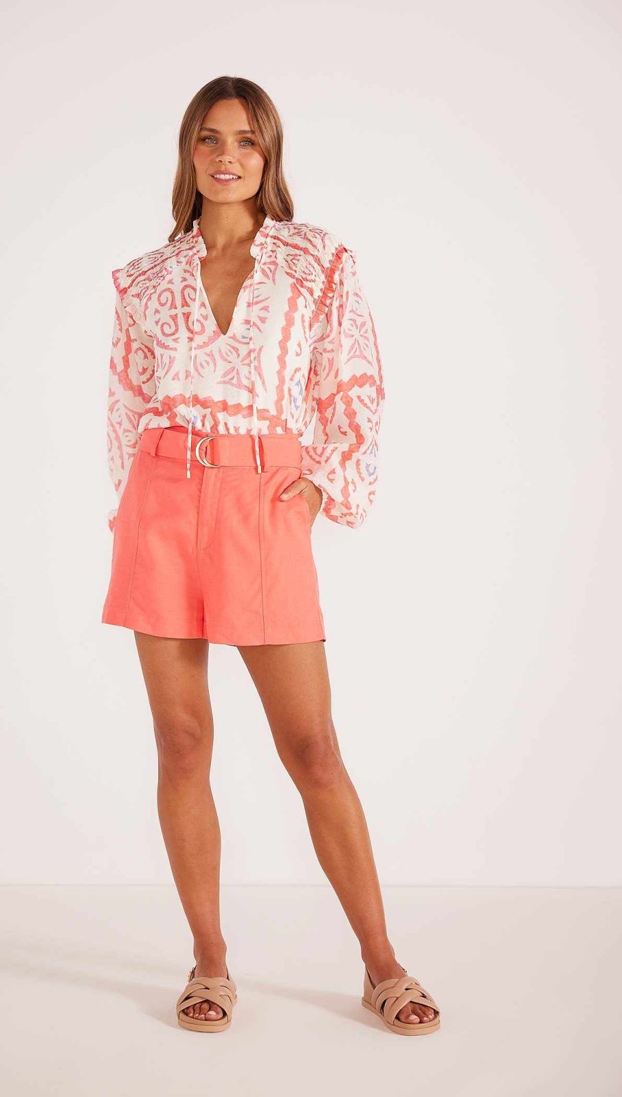 Clothing MINKPINK | Lila Belted Short Pink