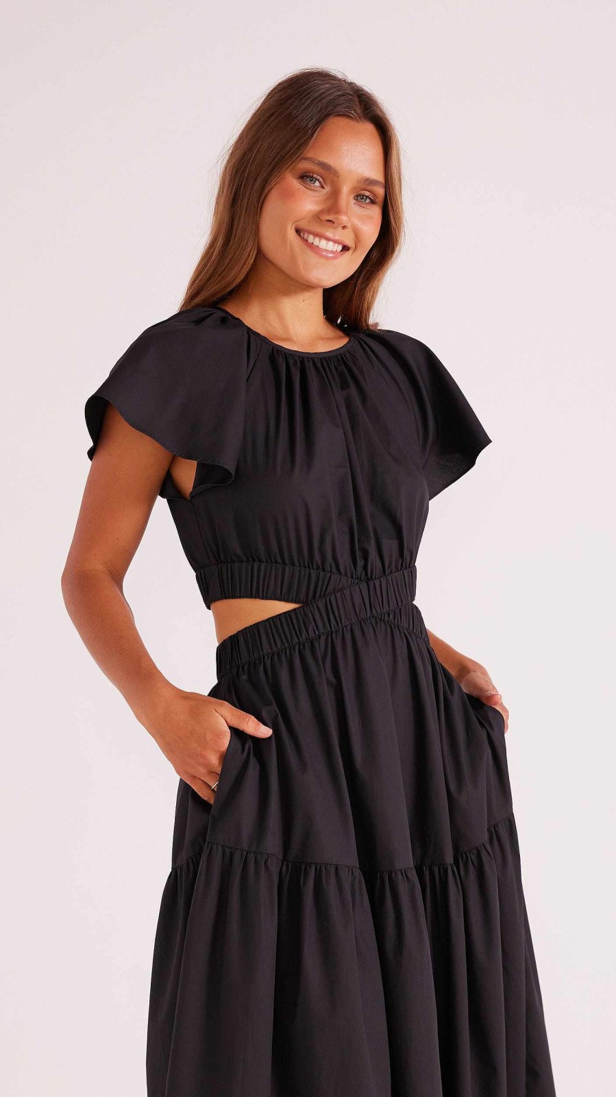 Dresses MINKPINK | Allegra Cut Out Midi Dress Black