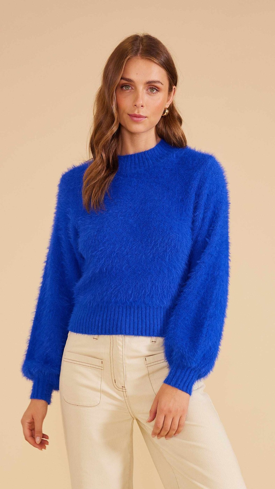 Clothing MINKPINK | Freya Knit Jumper Cobalt